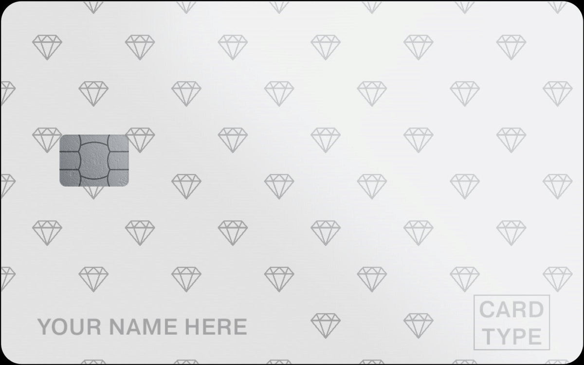 Diamond Pattern metal card, engraved stainless steel by Metacards (view 5 of 5)