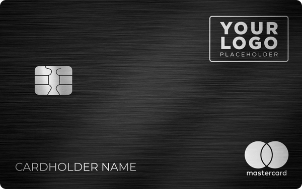 Your Logo (Brushed Black) metal card, engraved stainless steel by Metacards